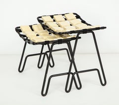 Two Yellen "Checkerboard Collection" Nesting Stools