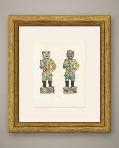 Two Yellow Boys with Cups, Ming Porcelain Figures, Color Plate, 1911