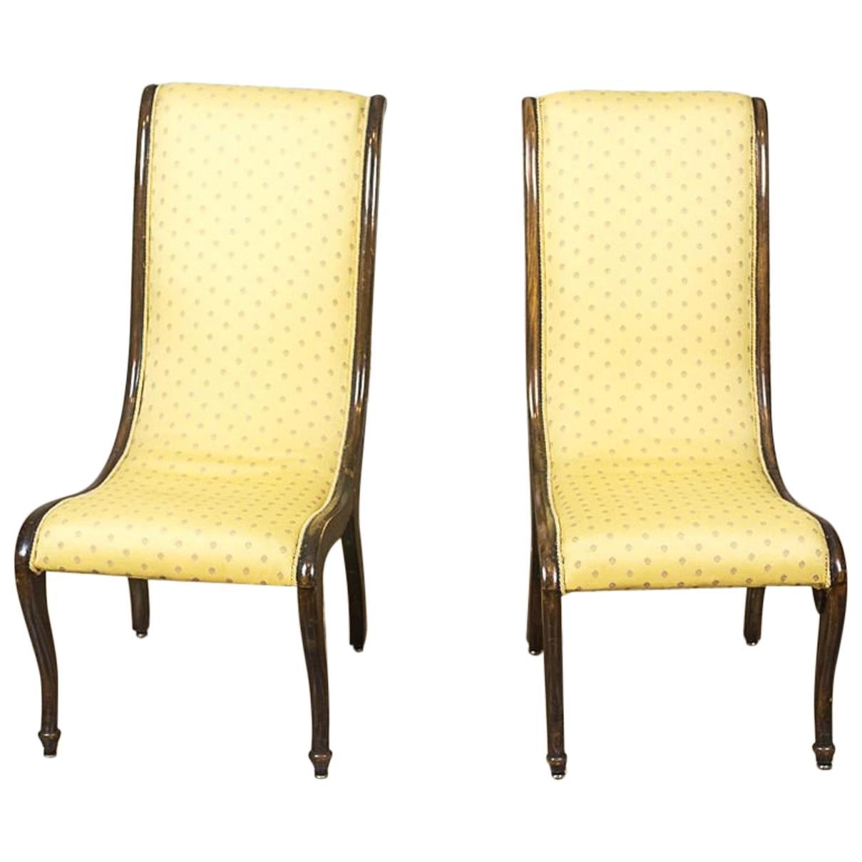 Two Yellow Swan Armchairs For Sale