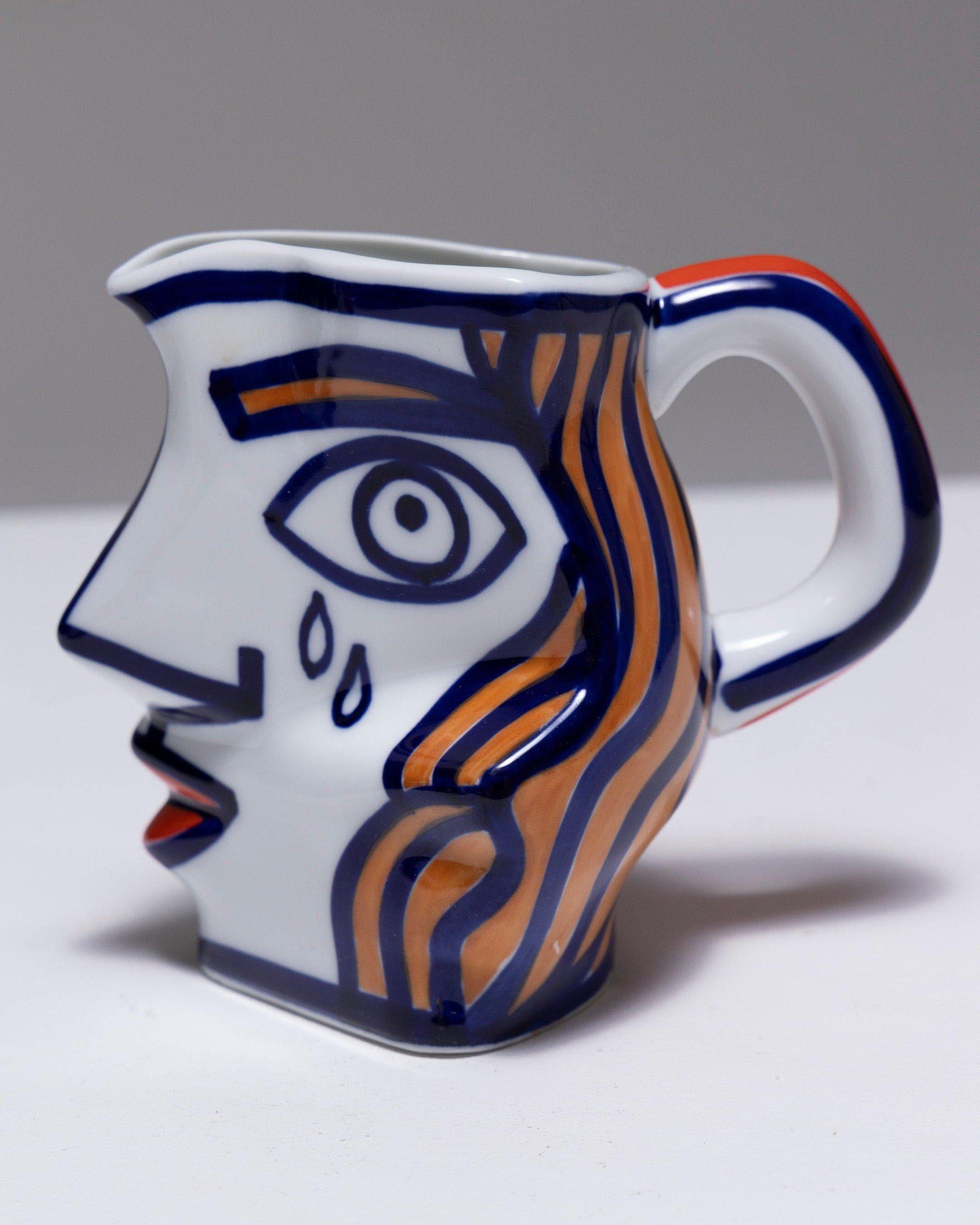 Two Yin-Yang Porcelain Pitchers, O. Castro, 2000s For Sale 7