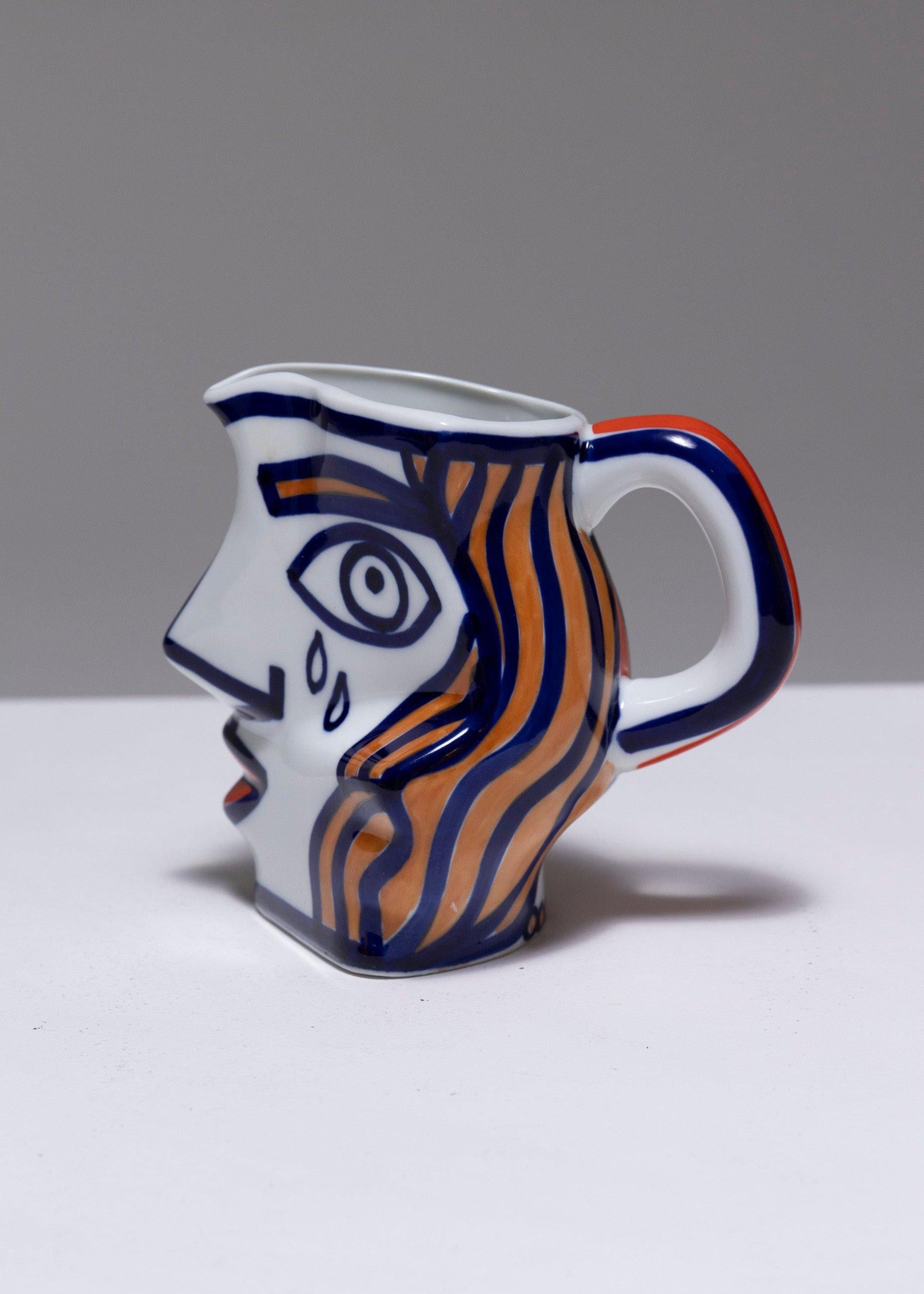 Two Yin-Yang Porcelain Pitchers, O. Castro, 2000s For Sale 1