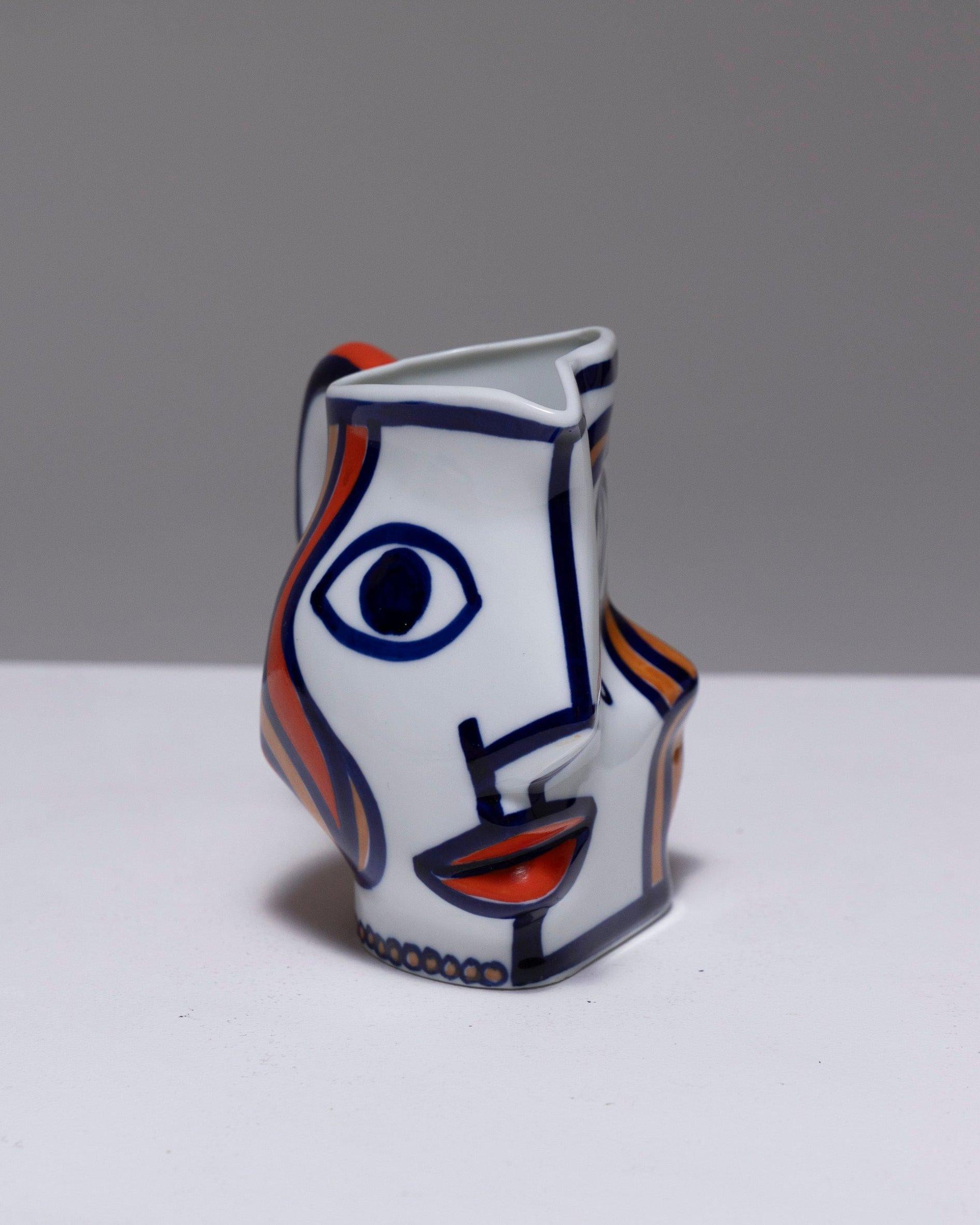Two Yin-Yang Porcelain Pitchers, O. Castro, 2000s For Sale 3