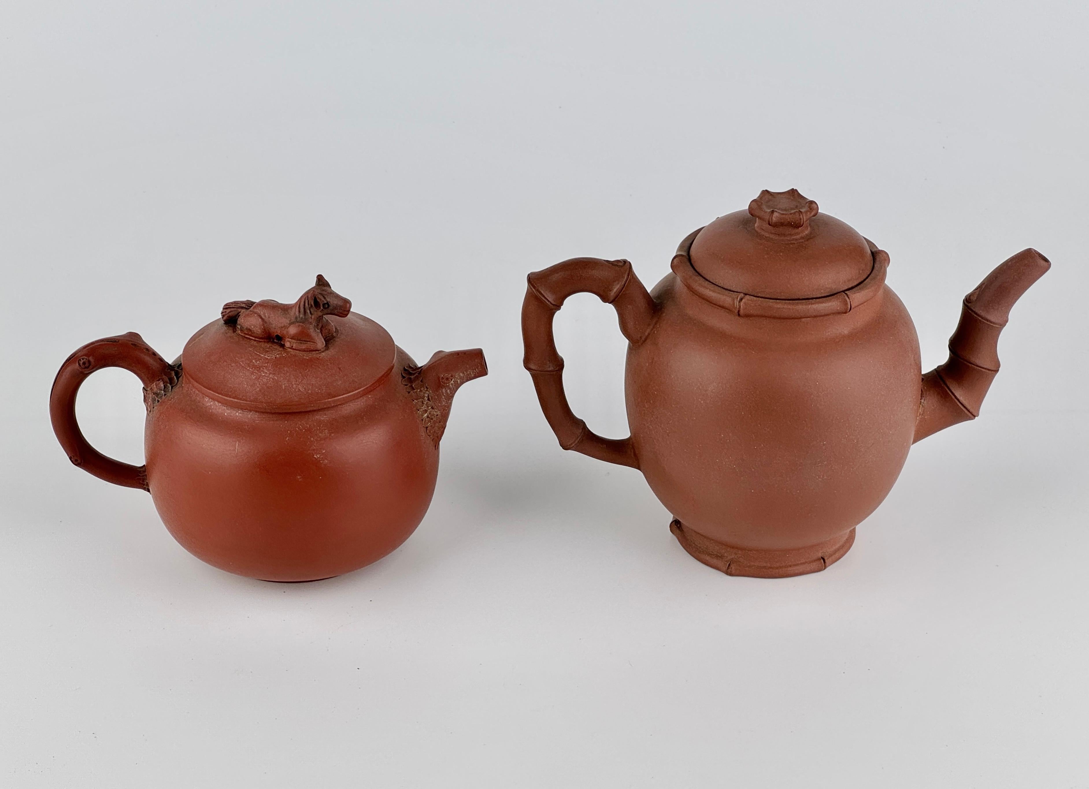 Two Yixing Zisha Teapots and Covers For Sale 4