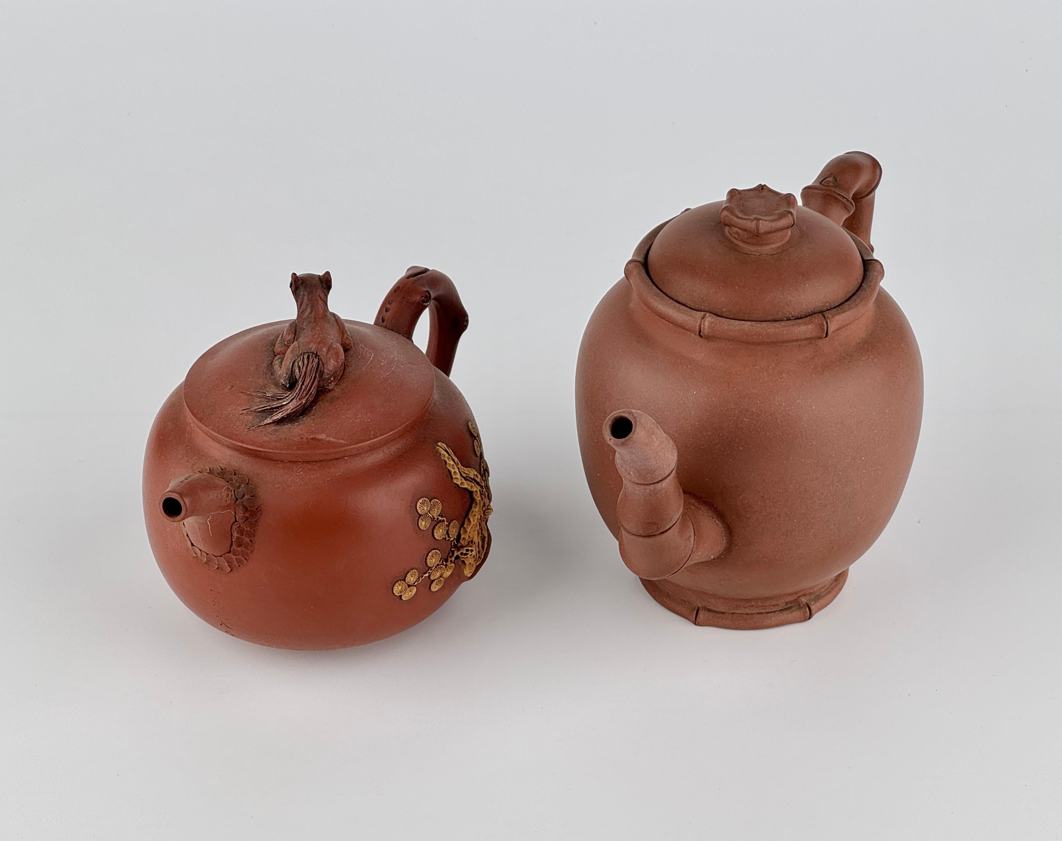 Two Yixing Zisha Teapots and Covers For Sale 3