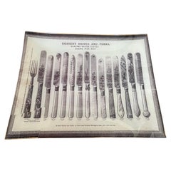 Bandeja de cristal con diseño «Two's Company» y grabado de cubertería victoriana plateada