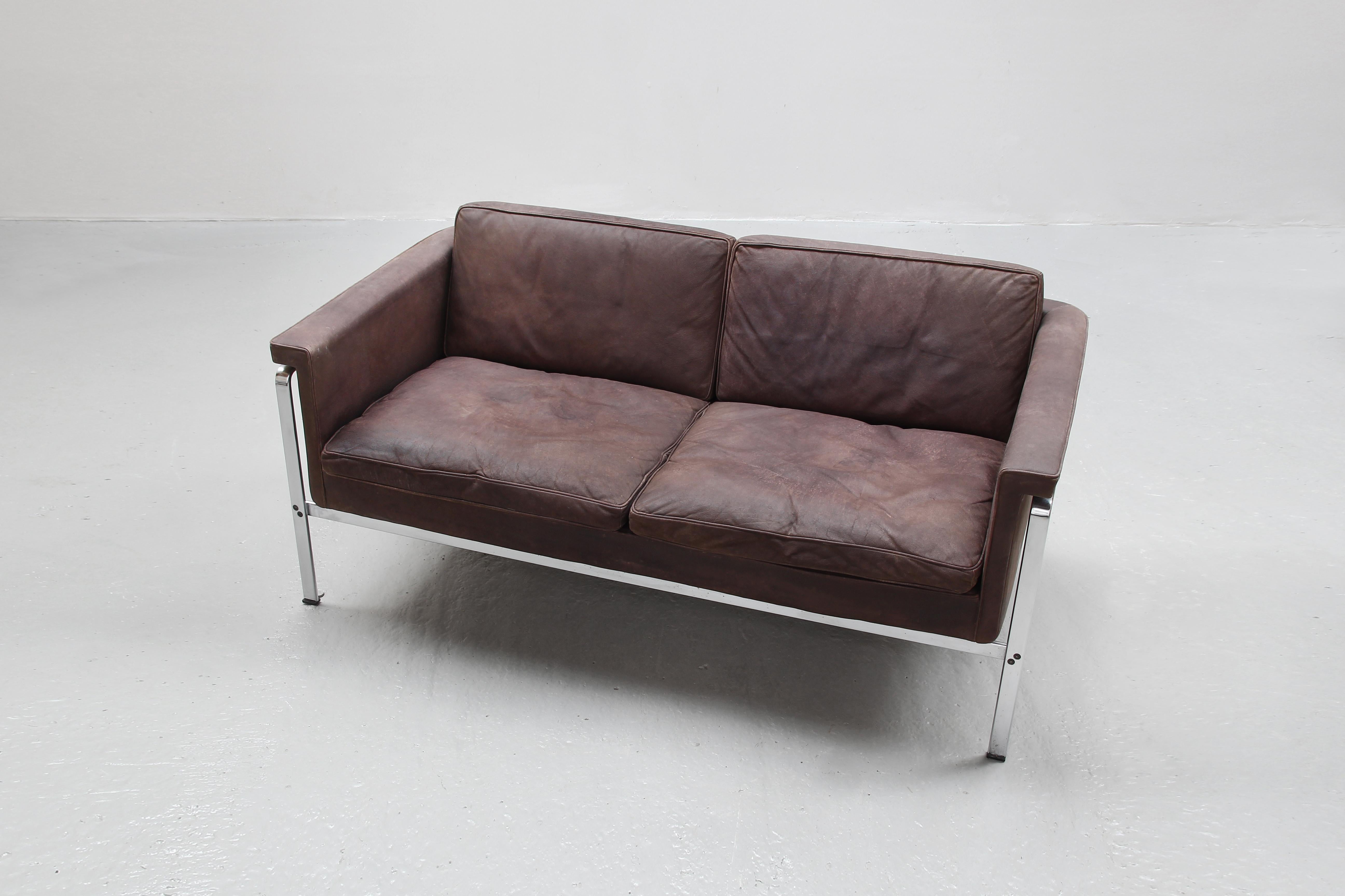 Canapé deux places de Horst Bruning pour Alfred Kill International Leather, 1968 en vente 3