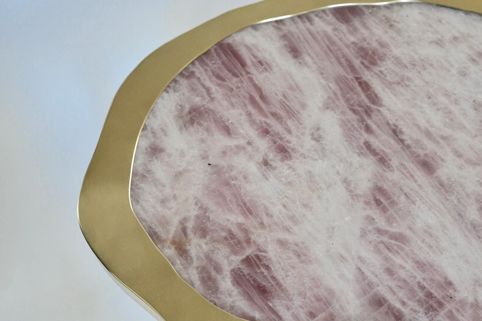 Cristal de roche Table à cocktail en quartz et cristal de roche TWR de Phoenix en vente