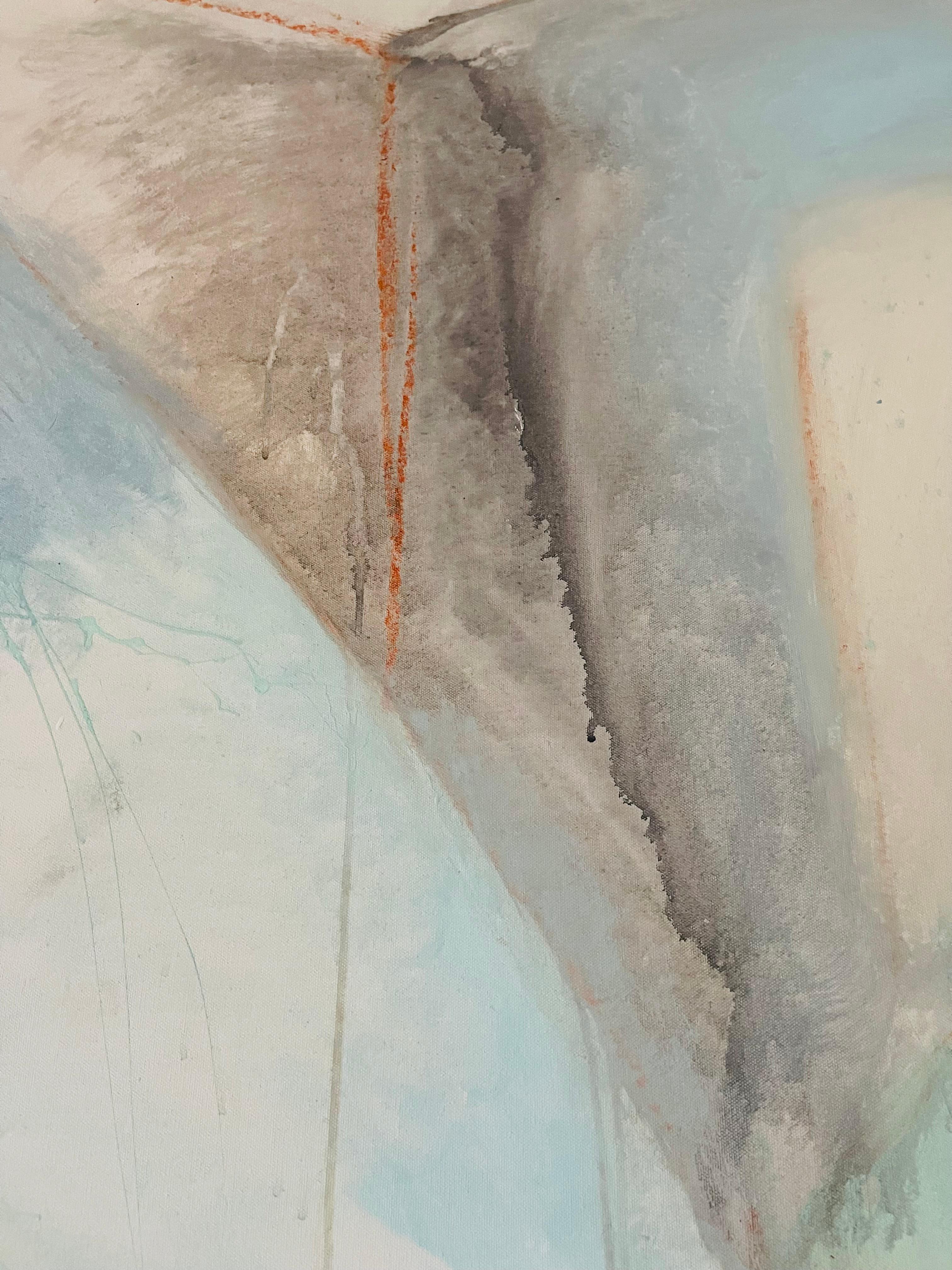 T.W.Stewart  Olio su tela blu astratto Dyptich Contemporary in vendita 4