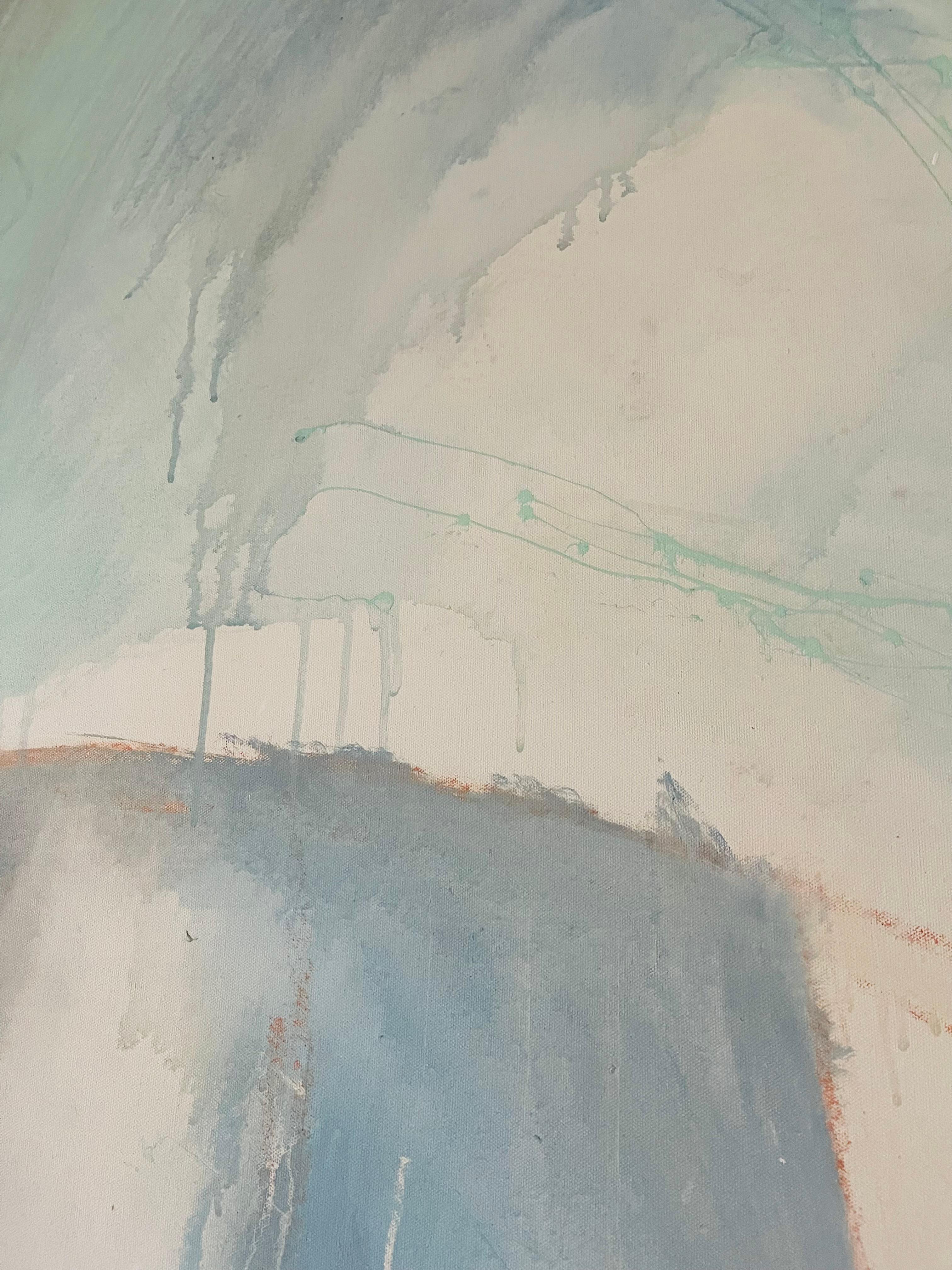 T.W.Stewart  Olio su tela blu astratto Dyptich Contemporary in vendita 5