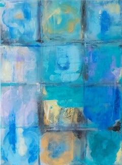 Dream Scape Blue Abstract by Twyla Gettert, Painting, Acrylic on Canvas