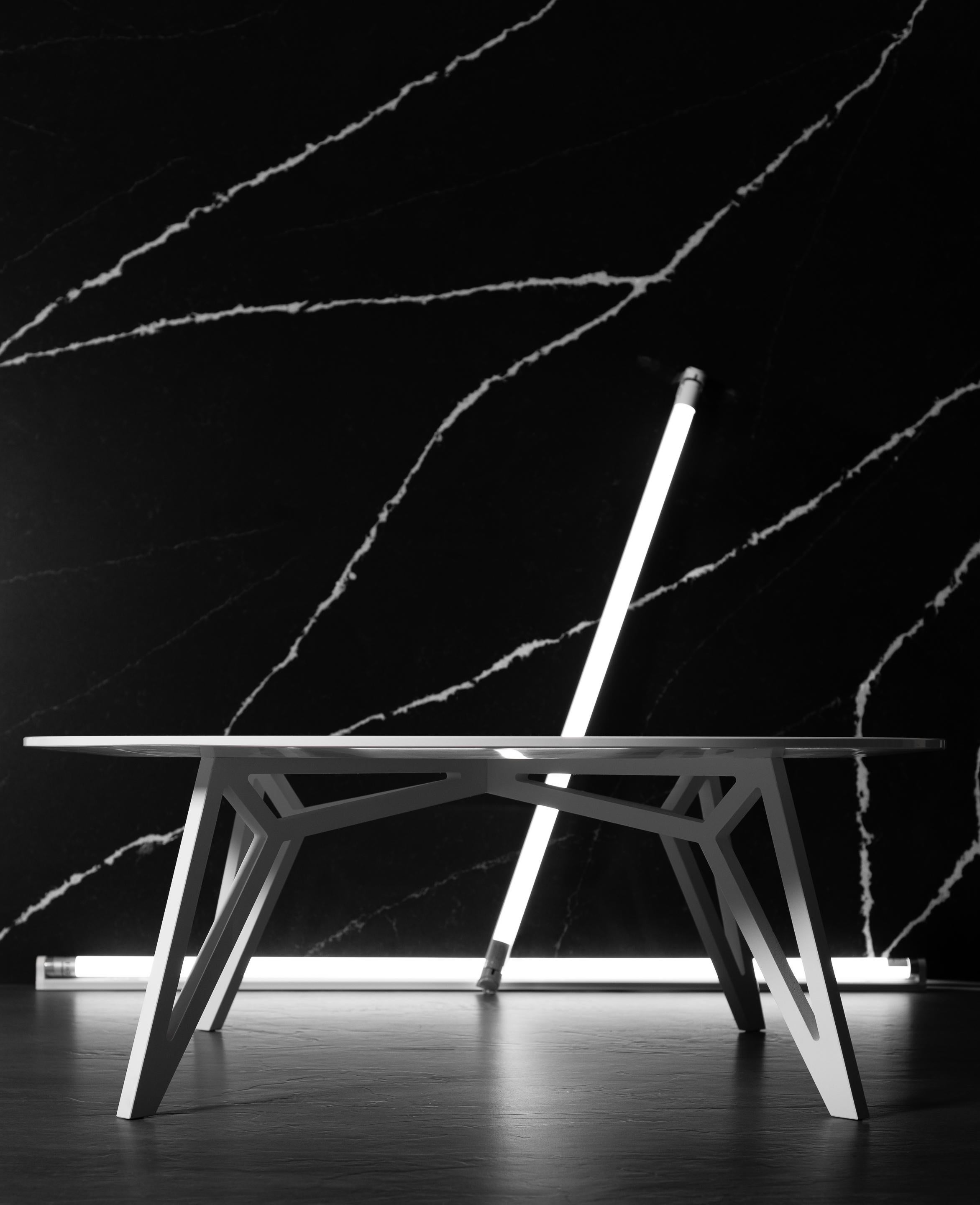 XXIe siècle et contemporain Table basse et table d'appoint TXT M- 21e siècle moderne en pierre de quartz et graphite en vente