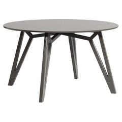 21st Century Modern Round Stone Composite Coffee Table in Graphite (Medium size)