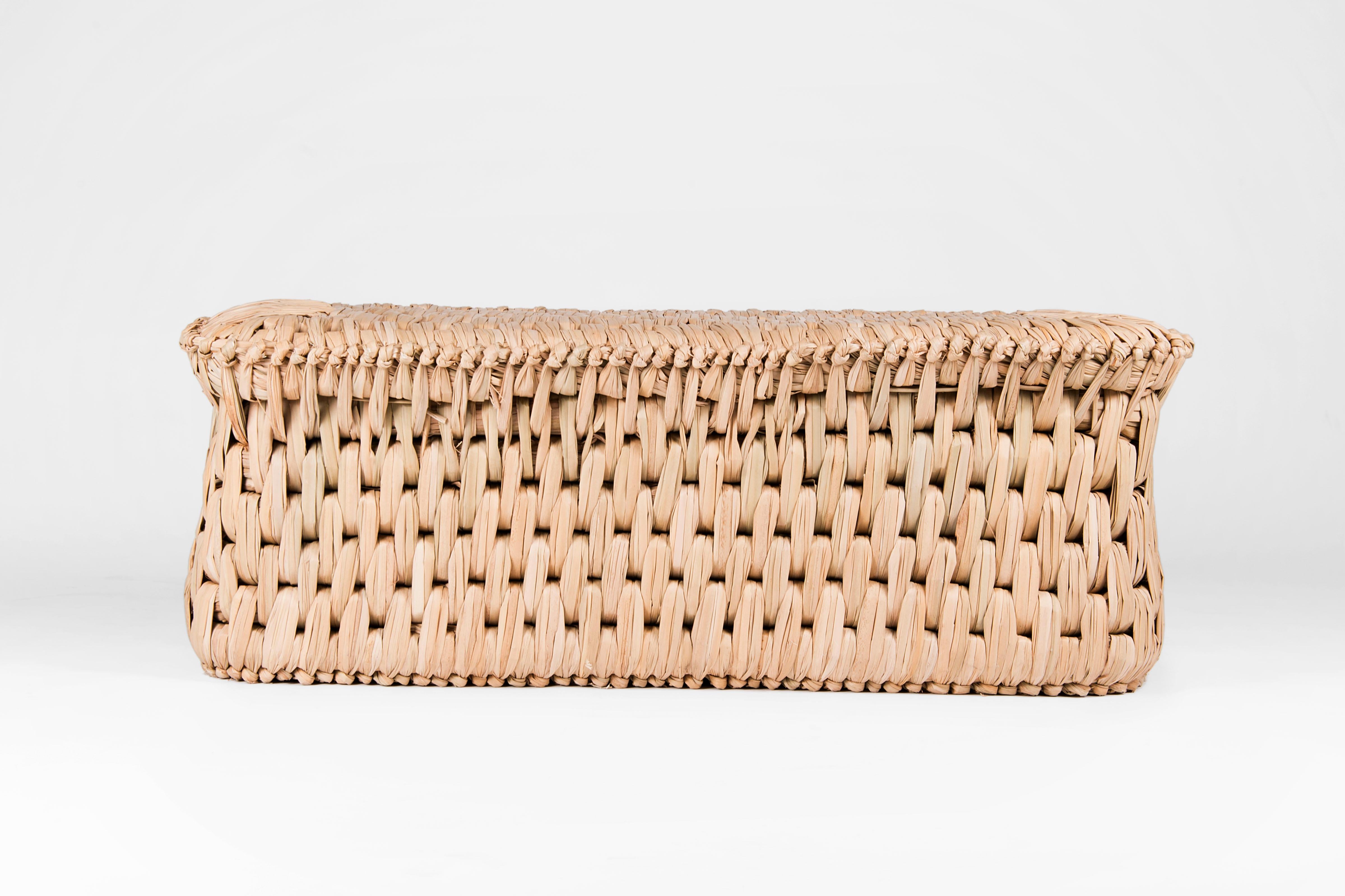 Woven Tule 'Icpalli' Bench made in Mexico from LUTECA For Sale at ...
