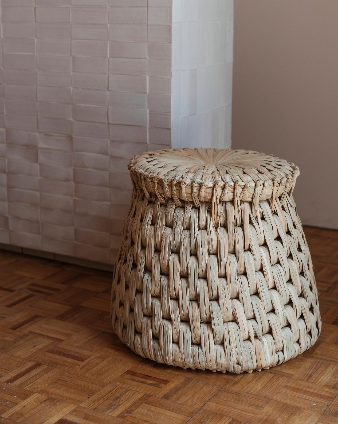 txt.13 Stool by Txt.Ure
Dimensions: Ø 56 x H 50 cm.
Materials: Tulle natural fiber with natural finish.

For indoor and outdoor use (under covered spaces). Please contact us.

Txt. ure was the first design project to reintroduce the Mexican weaving