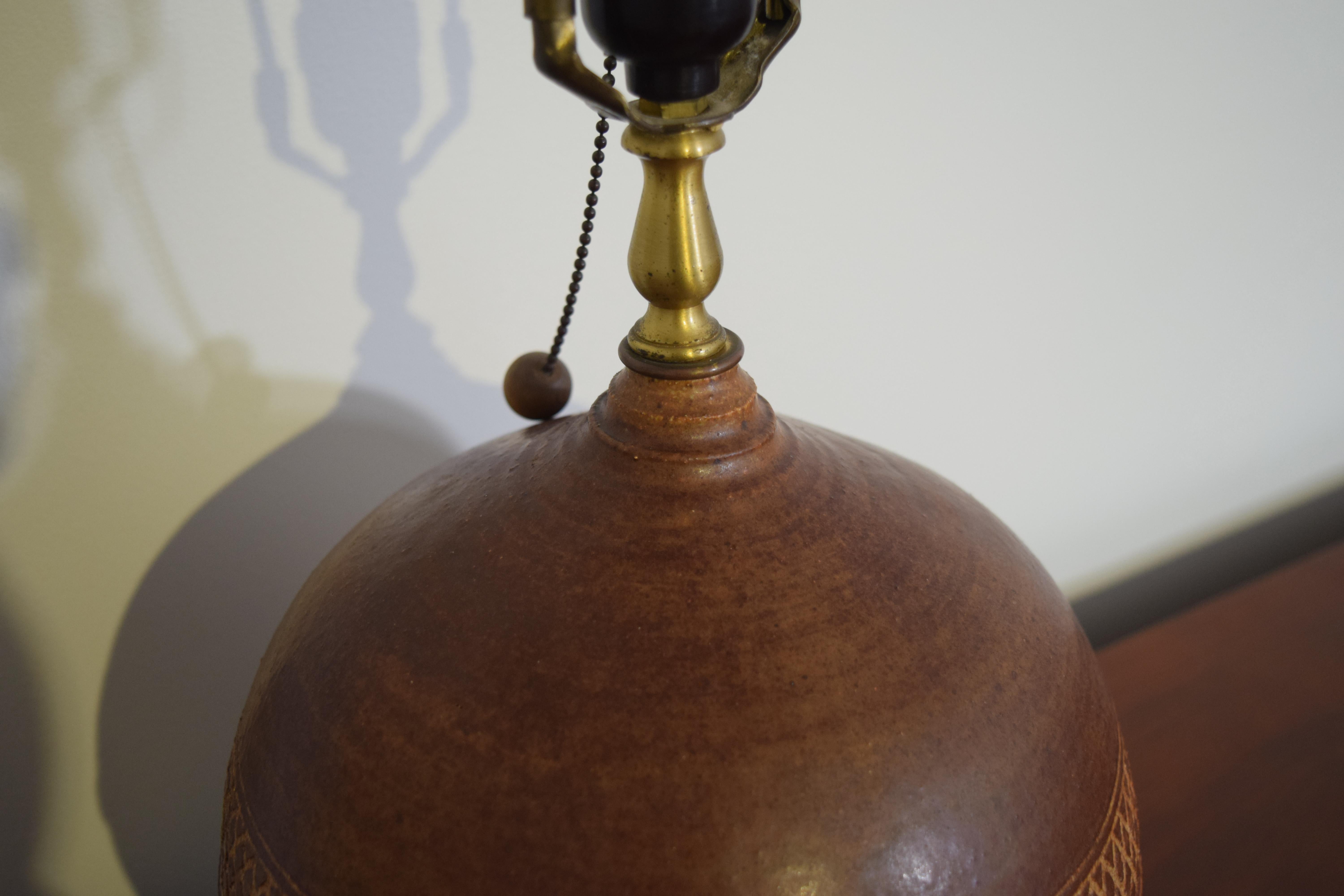 Late 20th Century Tygart Studio Pottery Table Lamp