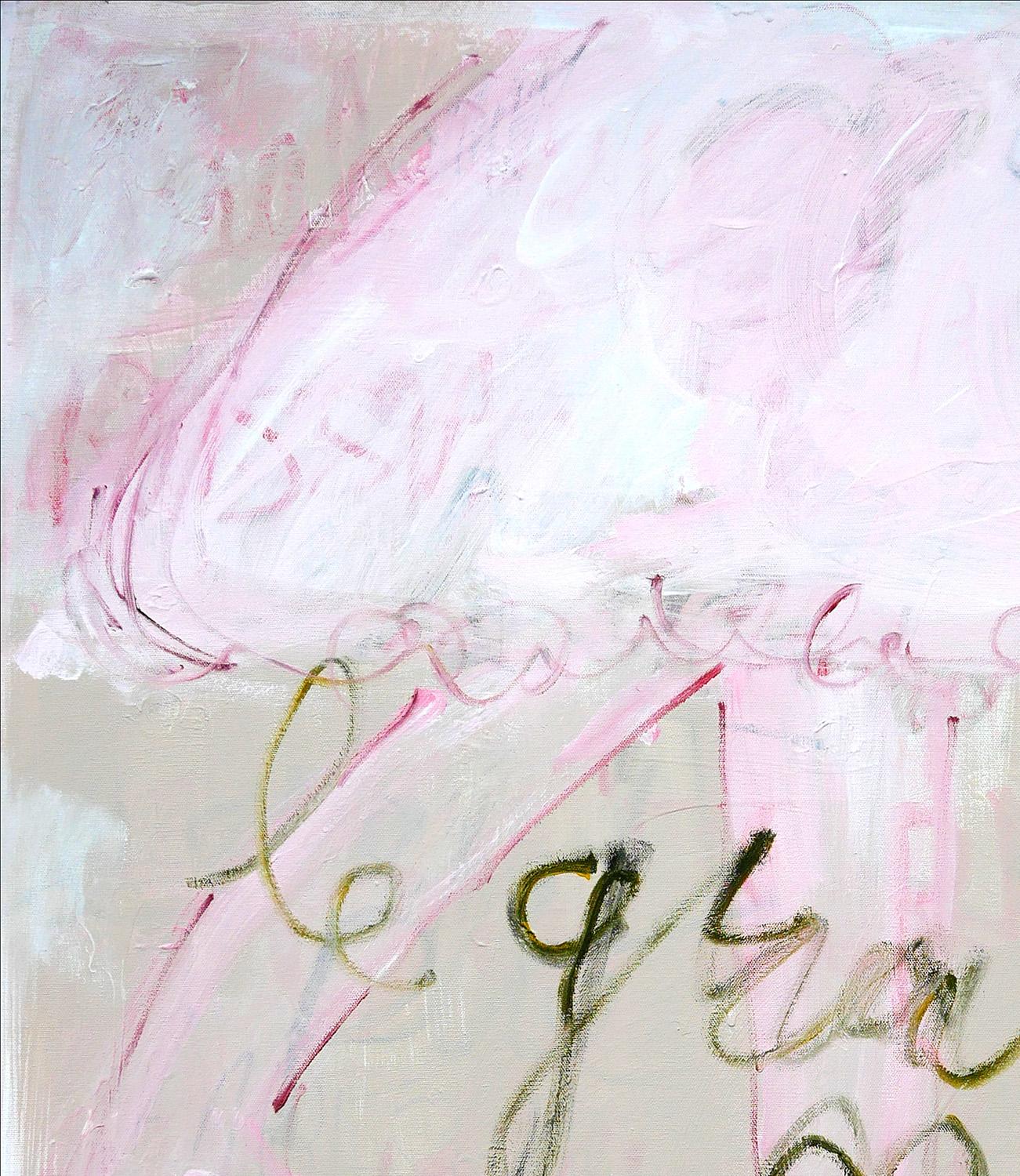 Zeitgenössisches abstraktes Pop-Art-Gemälde einer rosa Ballerina, Bolshoi-Ballerina  im Angebot 3