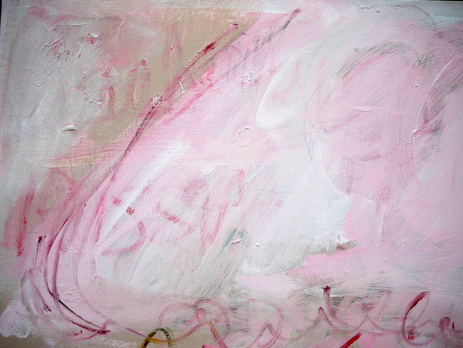 Zeitgenössisches abstraktes Pop-Art-Gemälde einer rosa Ballerina, Bolshoi-Ballerina  im Angebot 4