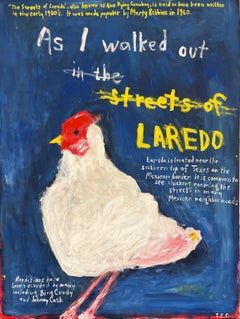 "Chicken" Contemporary Abstract Pop Art Music Inspired Animal Painting