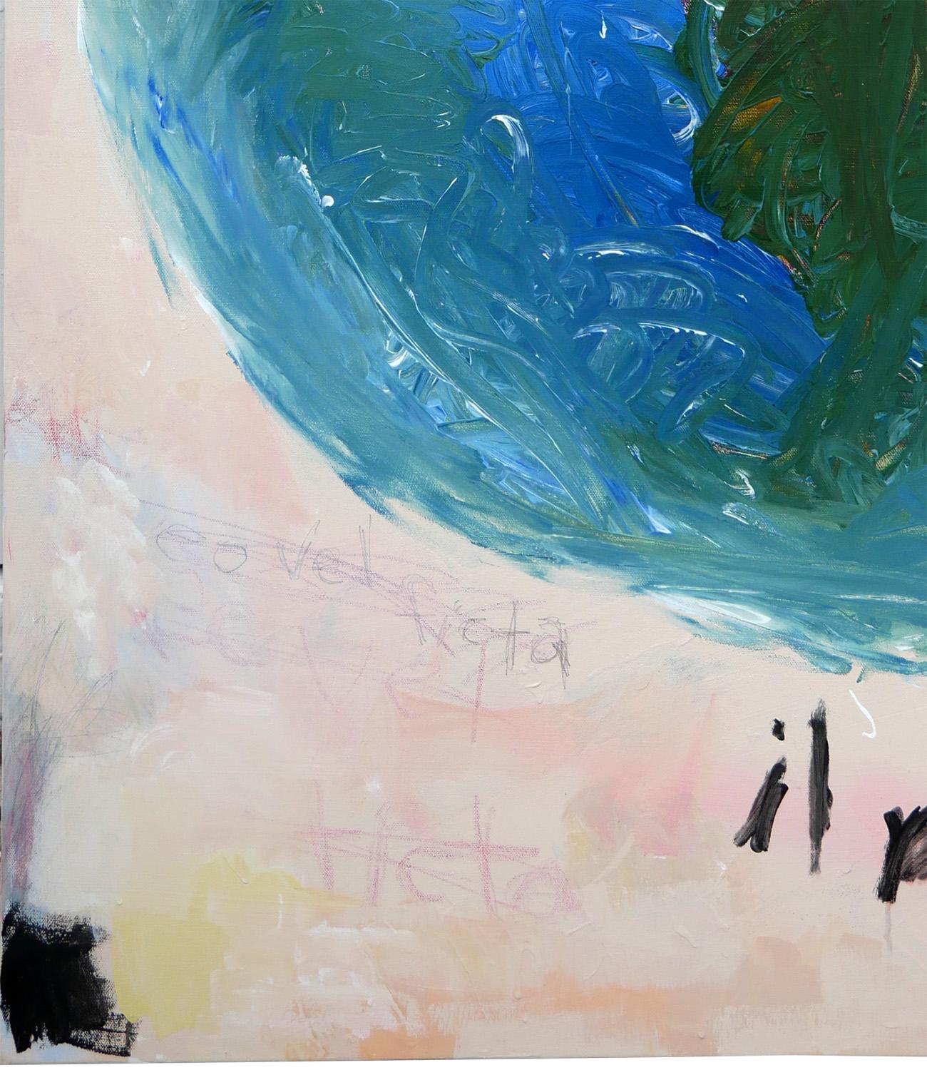 Peinture Pop Art abstraite contemporaine de la Terre depuis l'espace « Il Mondo » en vente 4