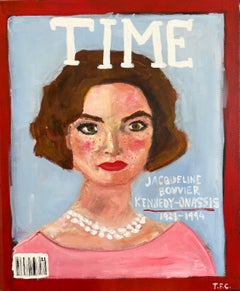 "Jackie Kennedy- Time" Zeitgenössisches abstraktes Pop Art Magazin Cover Gemälde