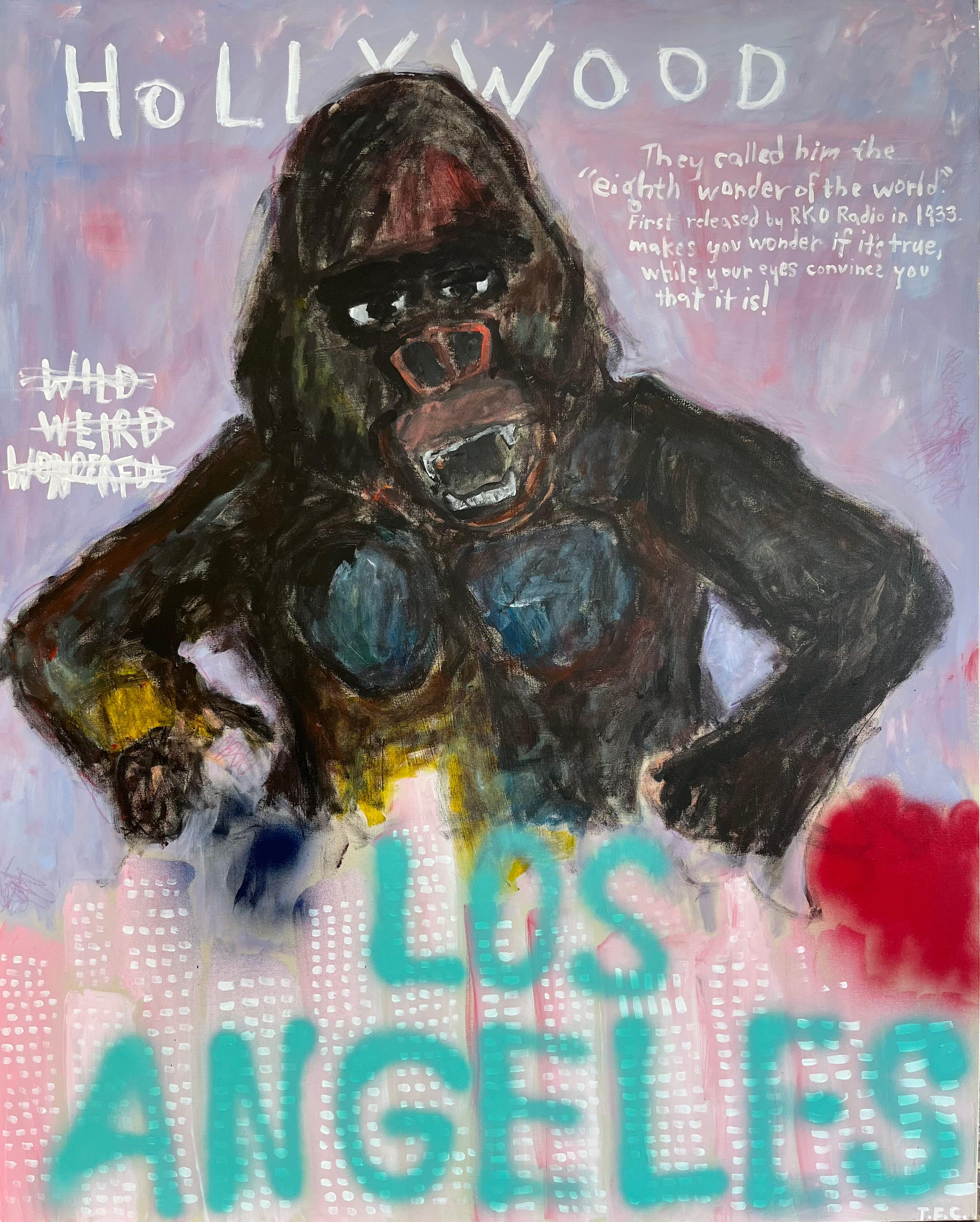 "King Kong" Peinture contemporaine abstraite Pop Art d'Hollywood