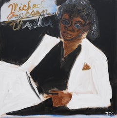 "Michael Jackson- Thriller" Contemporary Abstract Pop Art Portrait Painting