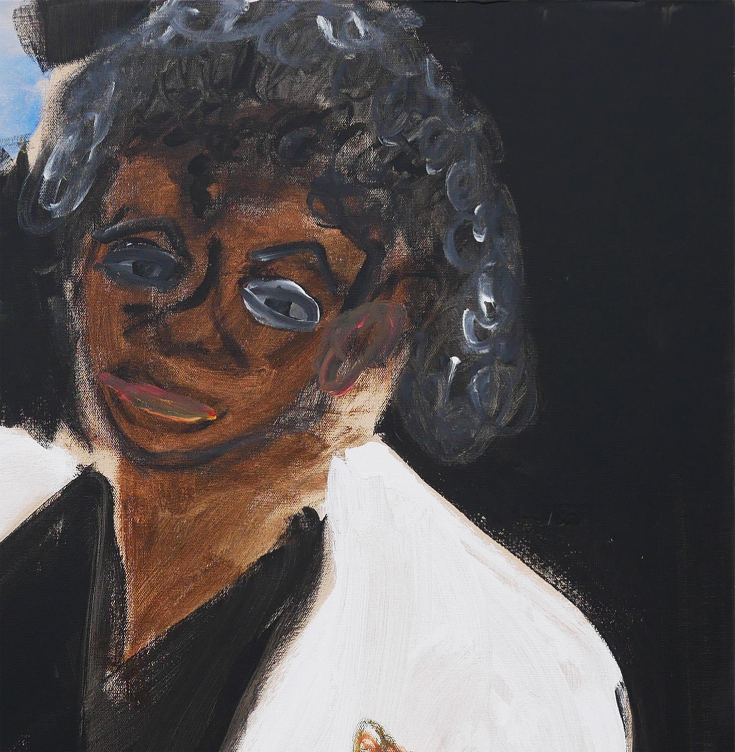 Quadro pop art contemporaneo dell'artista texano/messicano Tyler Casey. L'opera presenta un dipinto astratto del 