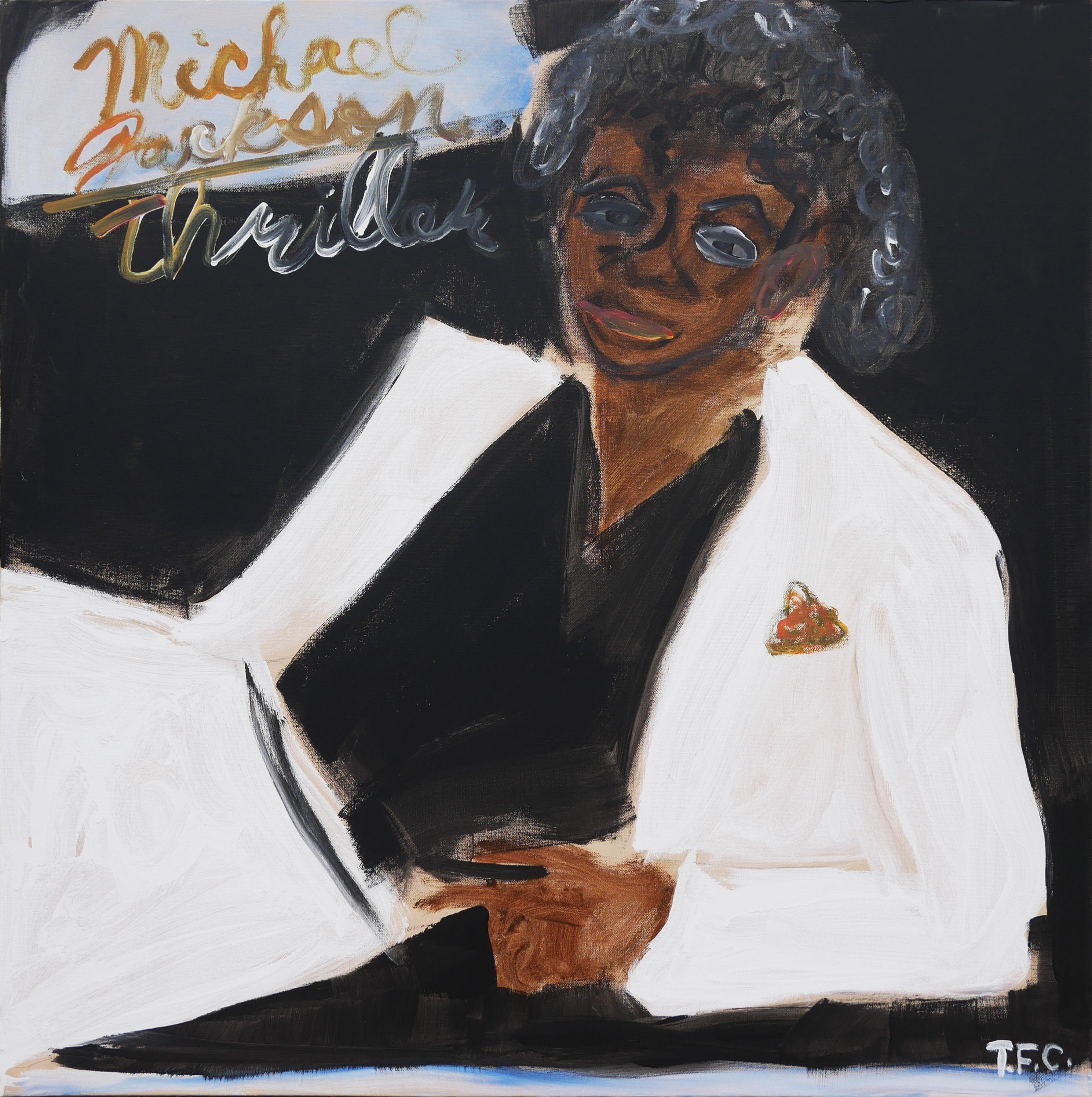 "Michael Jackson - Thriller" Quadro di ritratto astratto contemporaneo di arte pop