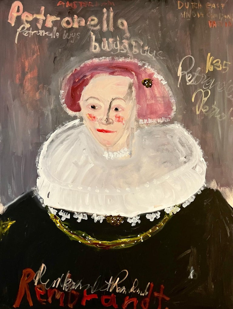 Tyler Casey "Rembrandt" Contemporary Pop Art Homage to Portrait