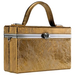 TYLER ELLIS Ava Box in Bronze Antiqued Leather with Gunmetal Hardware