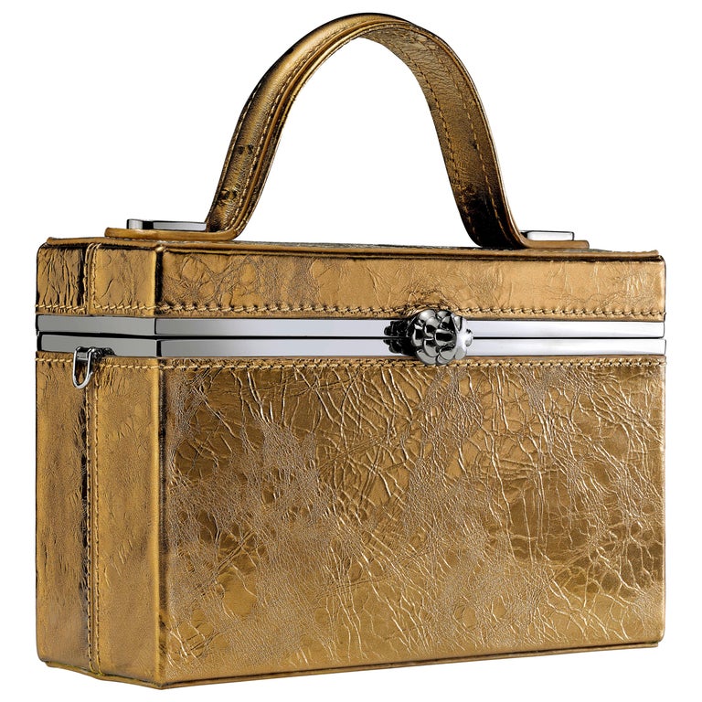 TYLER ELLIS Ava Box in Bronze Antiqued Leather with Gunmetal Hardware For Sale at 1stDibs