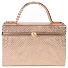 TYLER ELLIS Ava Box Rose Gold Python Rose Gold Hardware