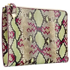 TYLER ELLIS Ben Attache Carnival Natural Python Gold Hardware