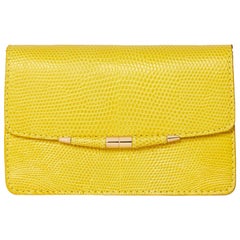 TYLER ELLIS Candy Small Yellow Lizard Gold Hardware