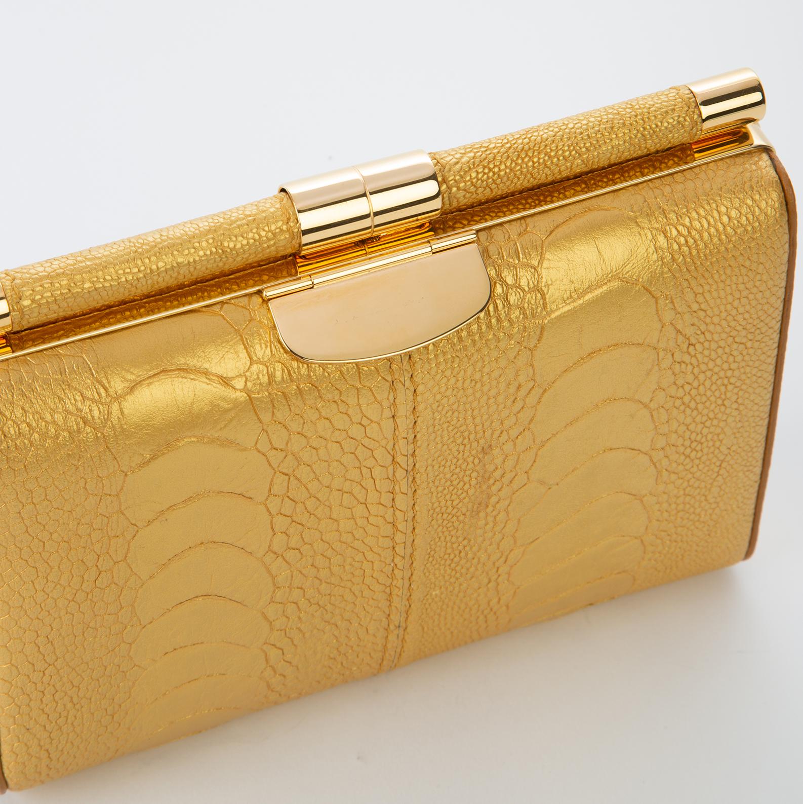 small gold clutch