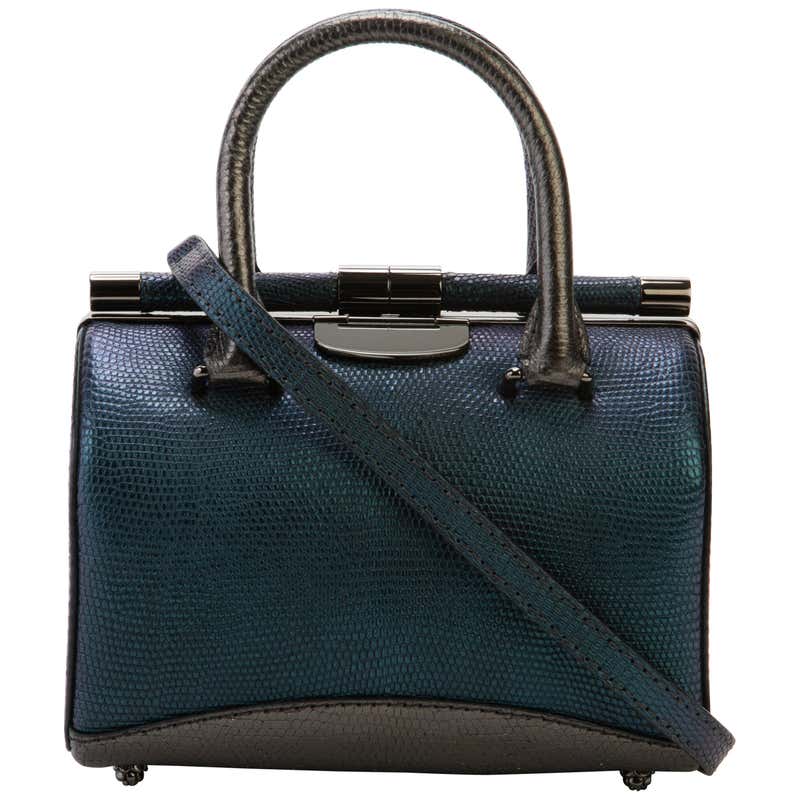 Elegant Black Embossed Leather Handbag Designed by Finesse La Model at ...