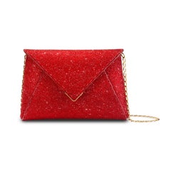 Tyler Ellis Lee Pouchet Piccola Pochette Rosso Scarlatto Cristallo Swarovski Hardware Oro