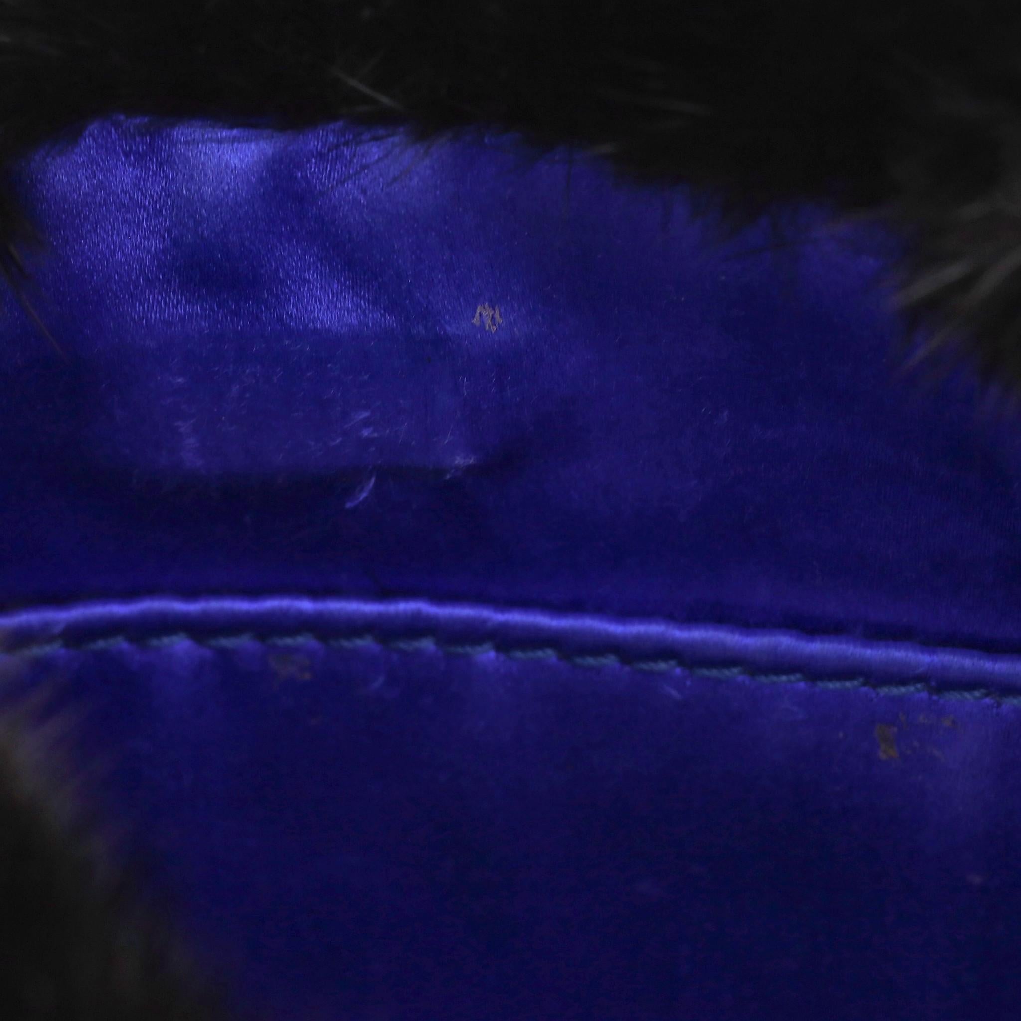 Pochette in pelliccia di visone di Tyler Ellis con tracolla in pelle e catena in vendita 5