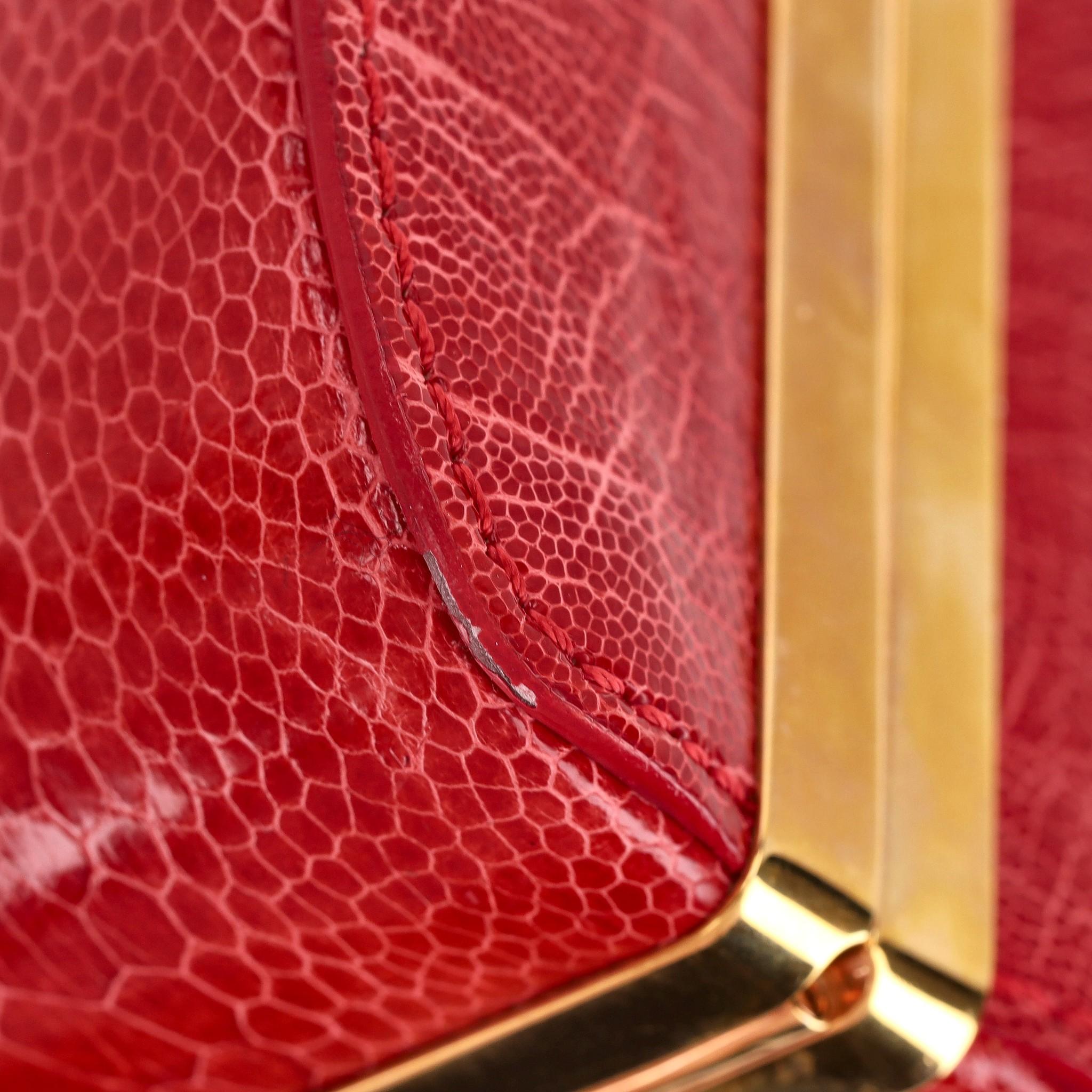 Tyler Ellis Ostrich Skin Clutch Bag With Chain Strap For Sale 5
