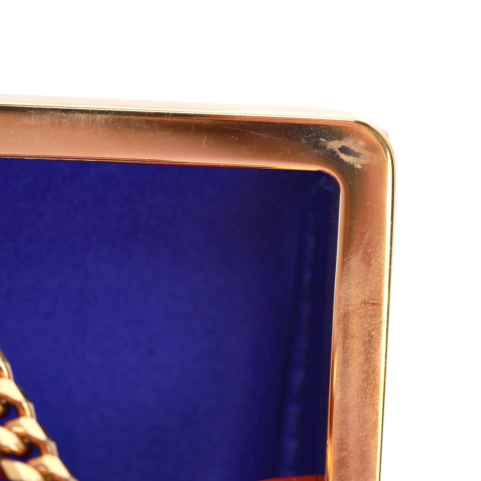 Tyler Ellis Ostrich Skin Clutch Bag With Chain Strap For Sale 8