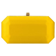 TYLER ELLIS Perry Small Clutch Golden Yellow Satin Gold Hardware