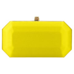 TYLER ELLIS Perry Small Clutch Yellow Satin Gold Hardware