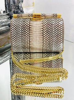 Tyler Ellis Python Skin Clutch Bag mit Kettenriemen
