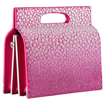 TYLER ELLIS Stella Handbag Tall in Pink & Silver Crystal with Silver Hardware