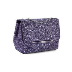 TYLER ELLIS Bolso Tiffany Classica Petite en cristal morado y herrajes en bronce