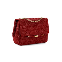 TYLER ELLIS Tiffany Classica Handbag Petite in Red Crystal with Gold Hardware