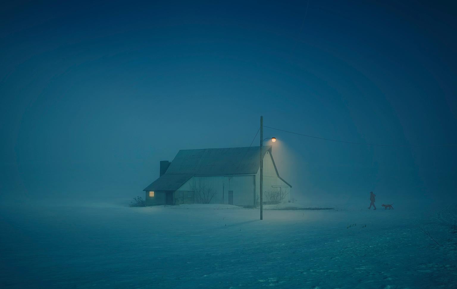 Morning Chores - Blue Landscape Photograph by Tyler Gray