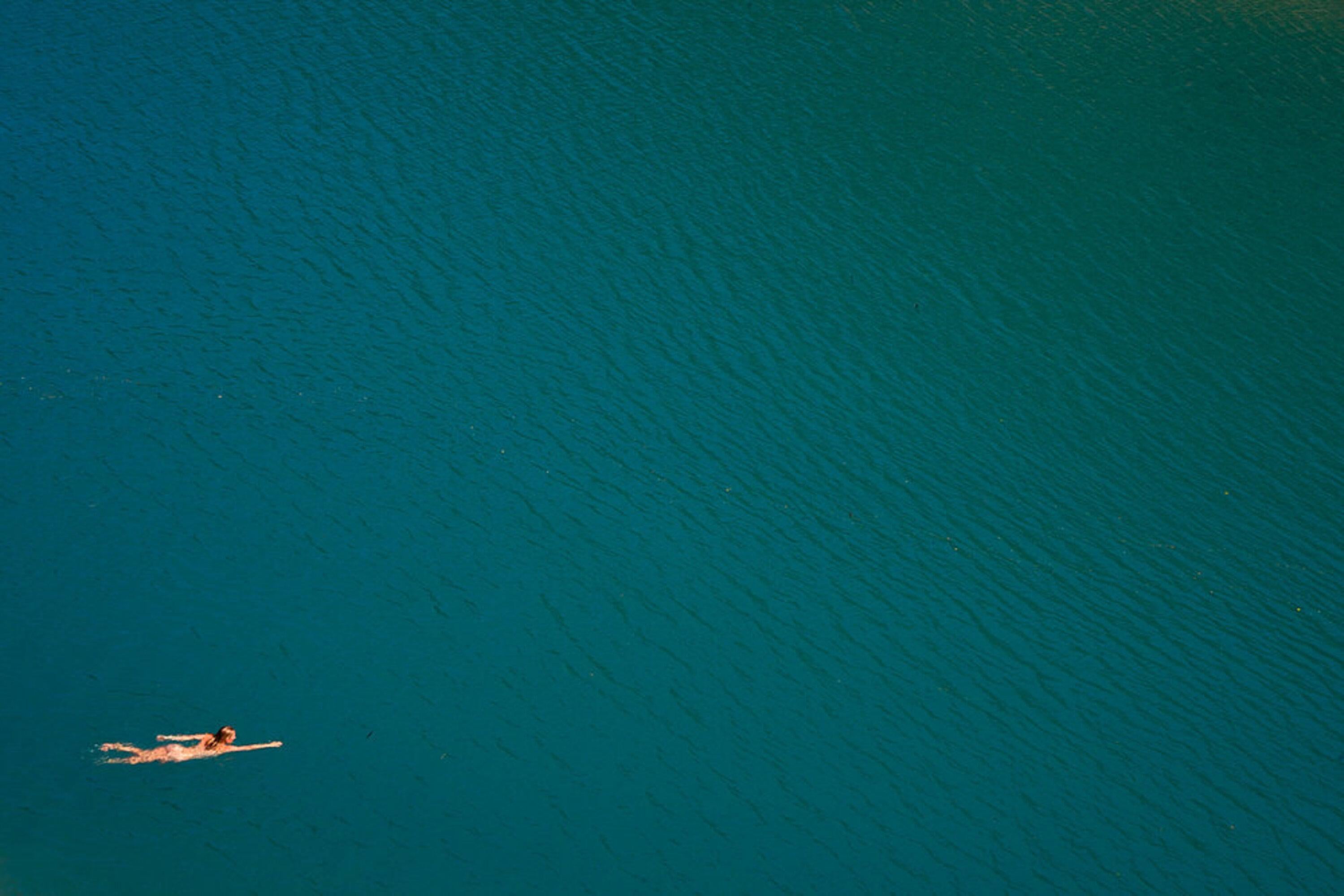 Tyler Shields Color Photograph - Blue Lagoon (48" x 72")