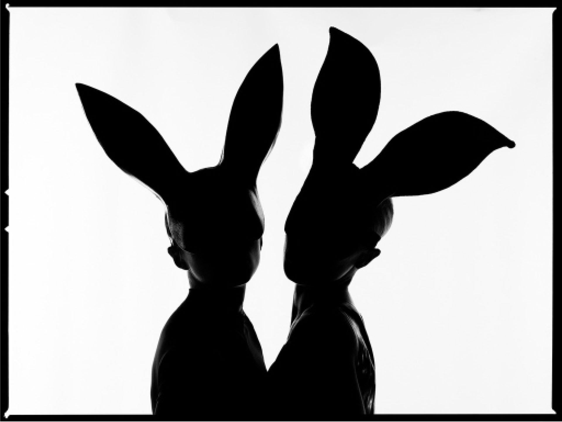 Tyler Shields Black and White Photograph - Bunnies Silhouette (54" x 72")