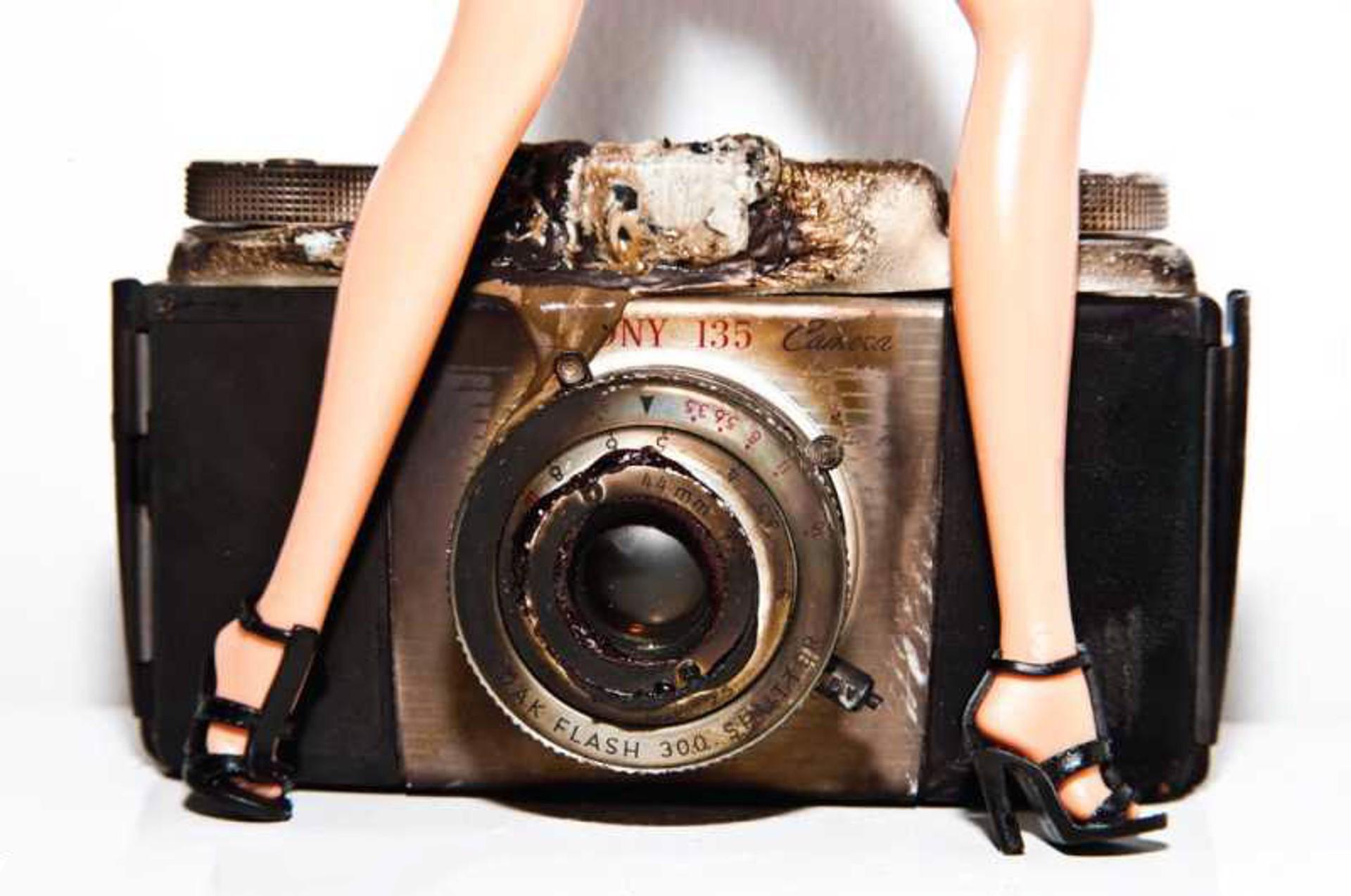 Tyler Shields Figurative Photograph - Camera Barbie (30" x 40")